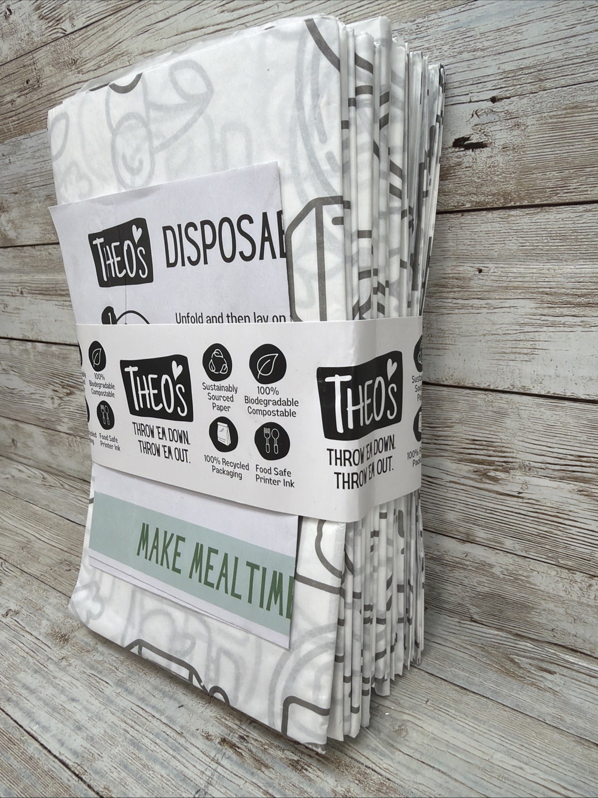 THEO'S Disposable Splat Mats *30 Pack* Biodegradable + Compostable Size: 47"X29"