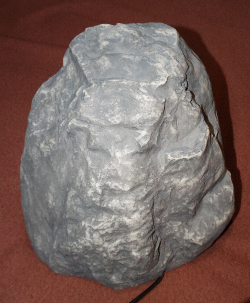 Outdoor 6 1/2" 2-way Grey natural ROCK Garden landscape Speaker w/50' foot cable