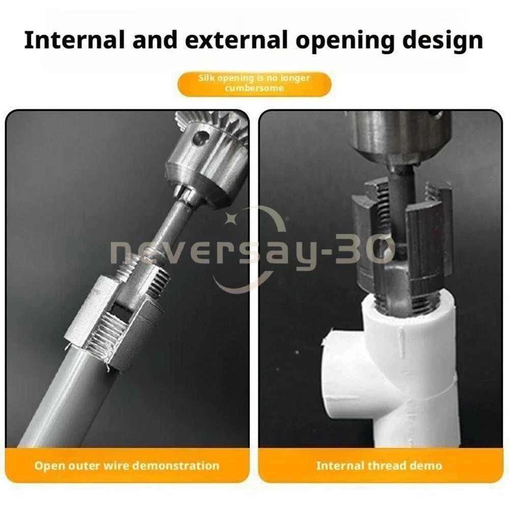 Integrated Internal & External Pipe Threading-Tool PVC Pipe Threader Kit