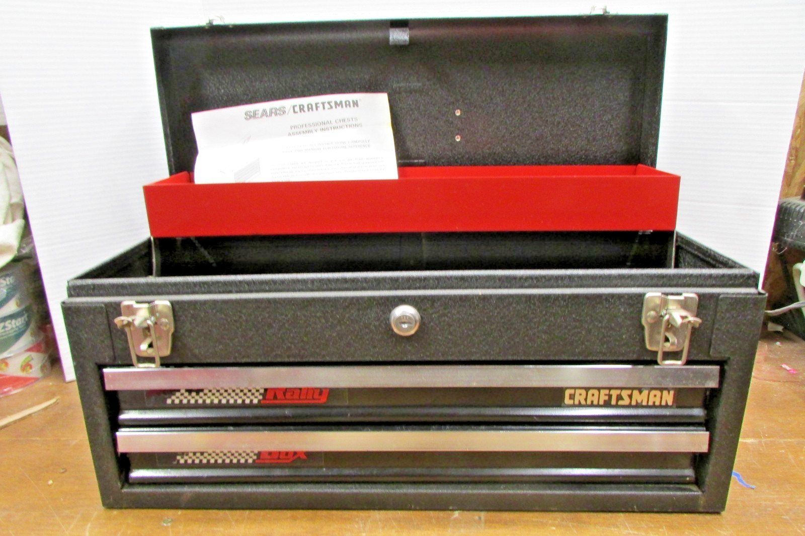 Vintage Craftsman Rally 2 Drawer Tool Box Chest Near Mint. USA.