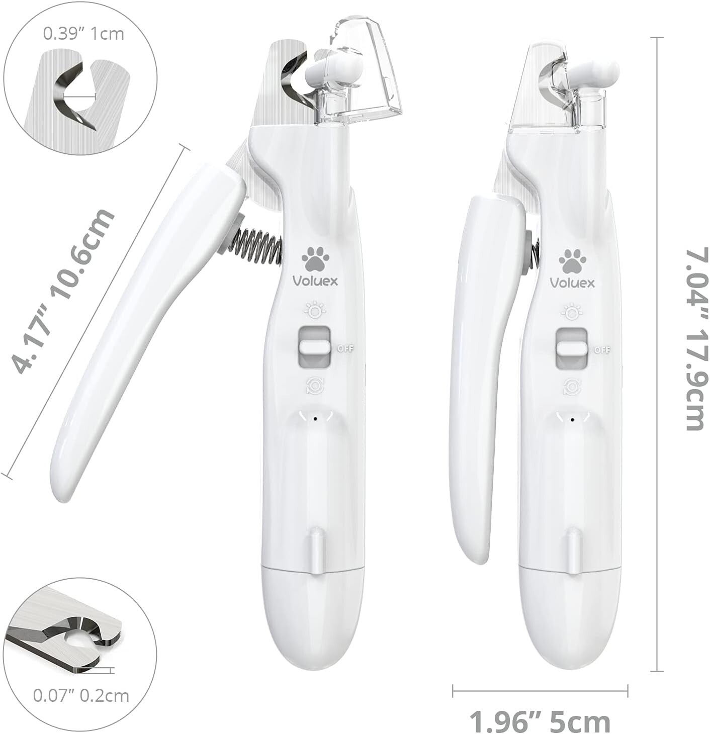 2 in 1 Electric Dog Nail Grinder and Clipper Rechargeable Pet Toenail Clippers