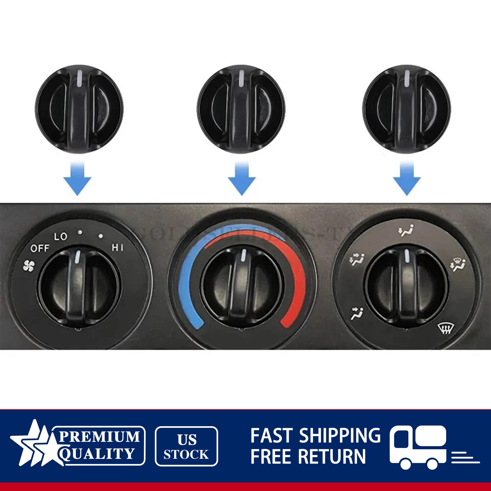 3x AC Climate Control Knob Air Switch Fits 00-06 Toyota Tundra 55905-0C010