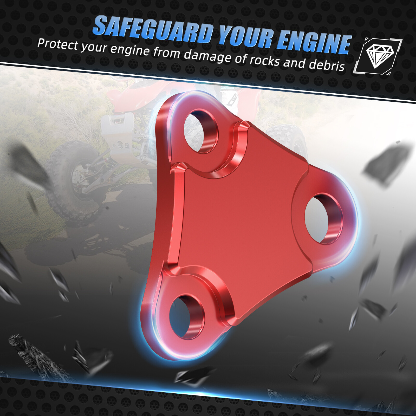 For Honda TRX450R TRX450ER Engine Mount Brackets Holder #50351-HP1-600 2006-2014