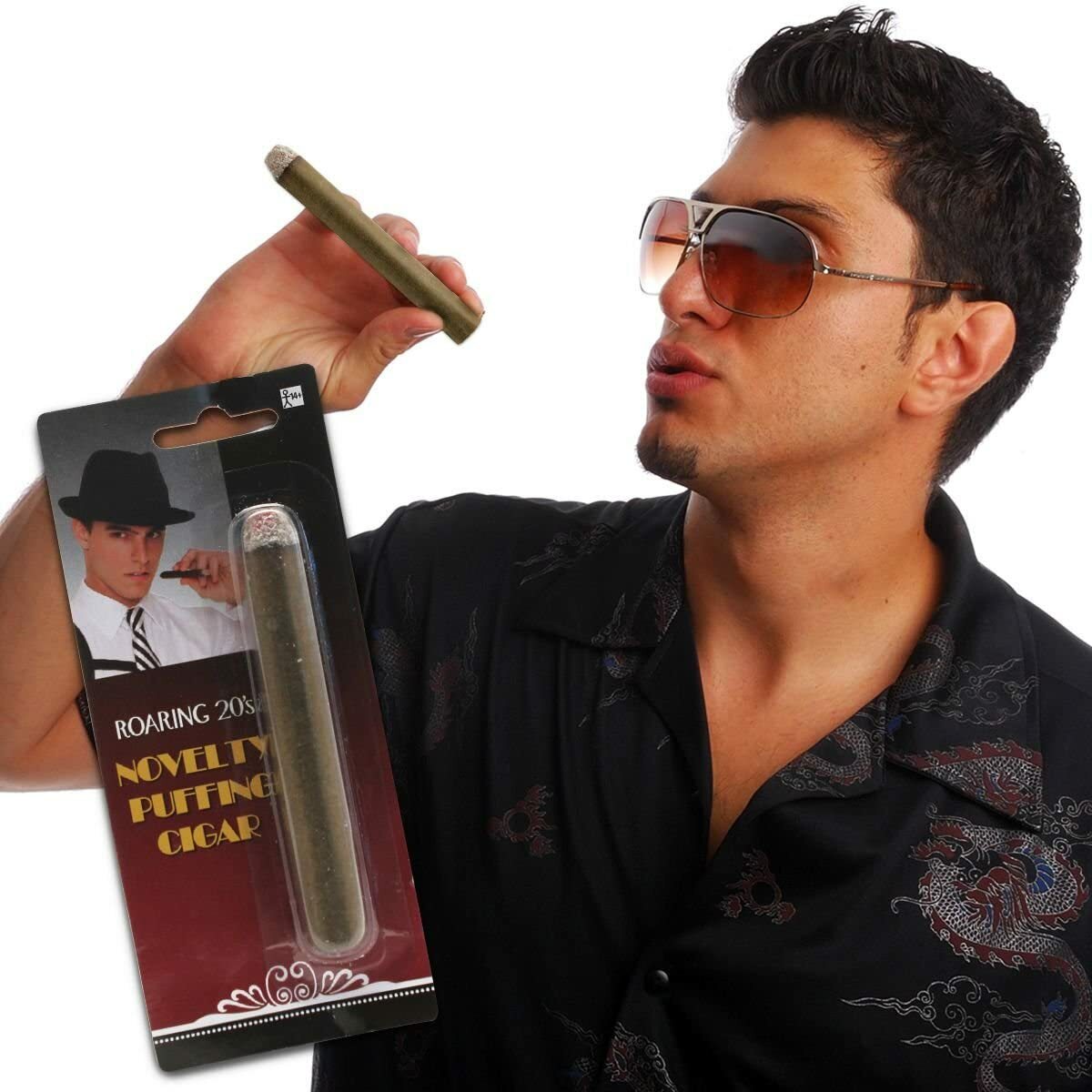 Fake Brown Puff Cigar for Adults, 1 Piece - Real Realistic Looking Stage Prop