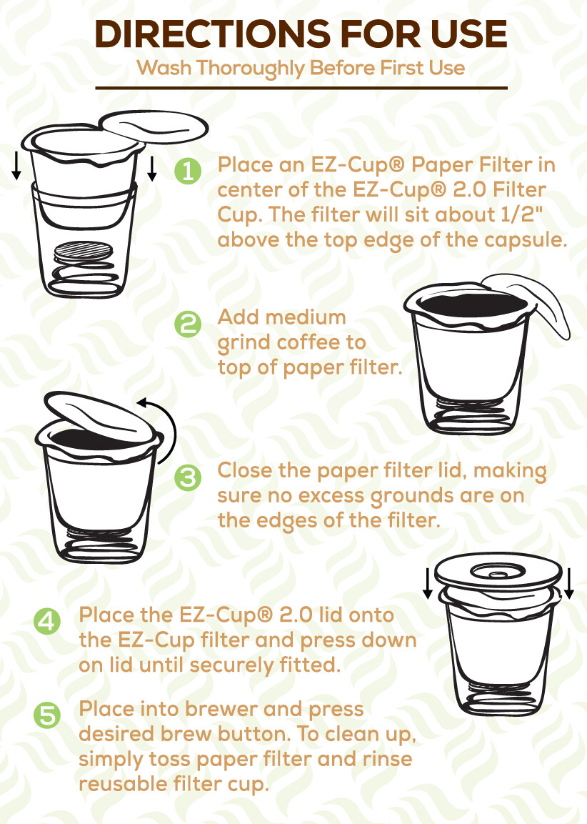 500-Ct EZ-Cup 2.0 Disposable Coffee Filter for Keurig Single Cup K-Cup Pods