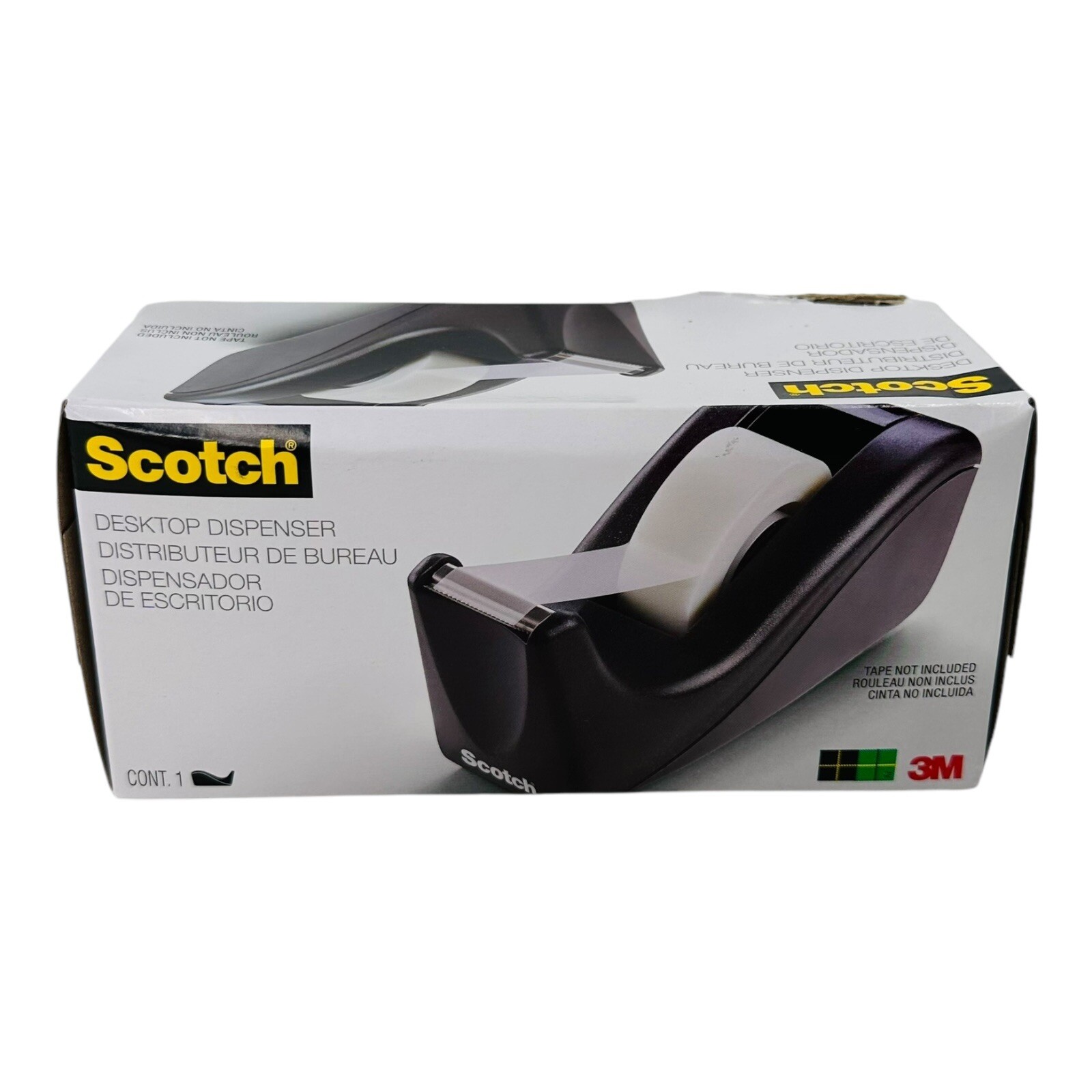 3 Count Scotch Tape Dispenser 1" Core C60-BK & C-38