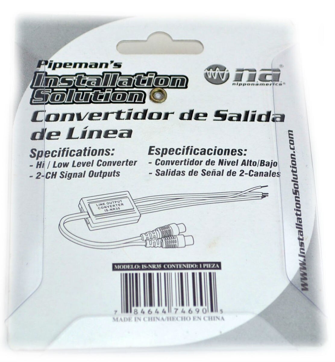 Speaker Wire to RCA Hi/Low Adapter Converter Line Level Output Audio Video Car