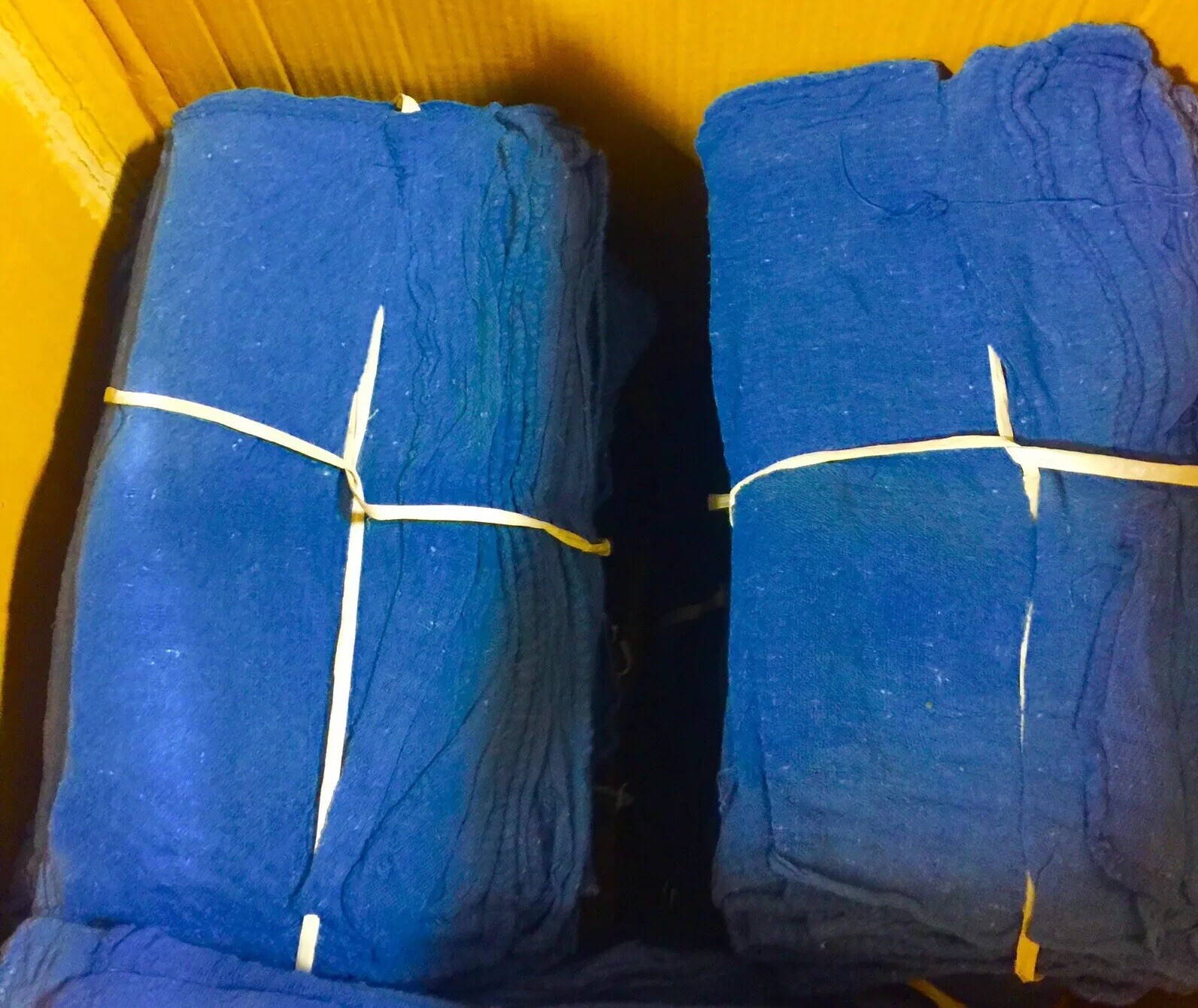 2500 new great mechanics shop rags towels blue 14"X14"