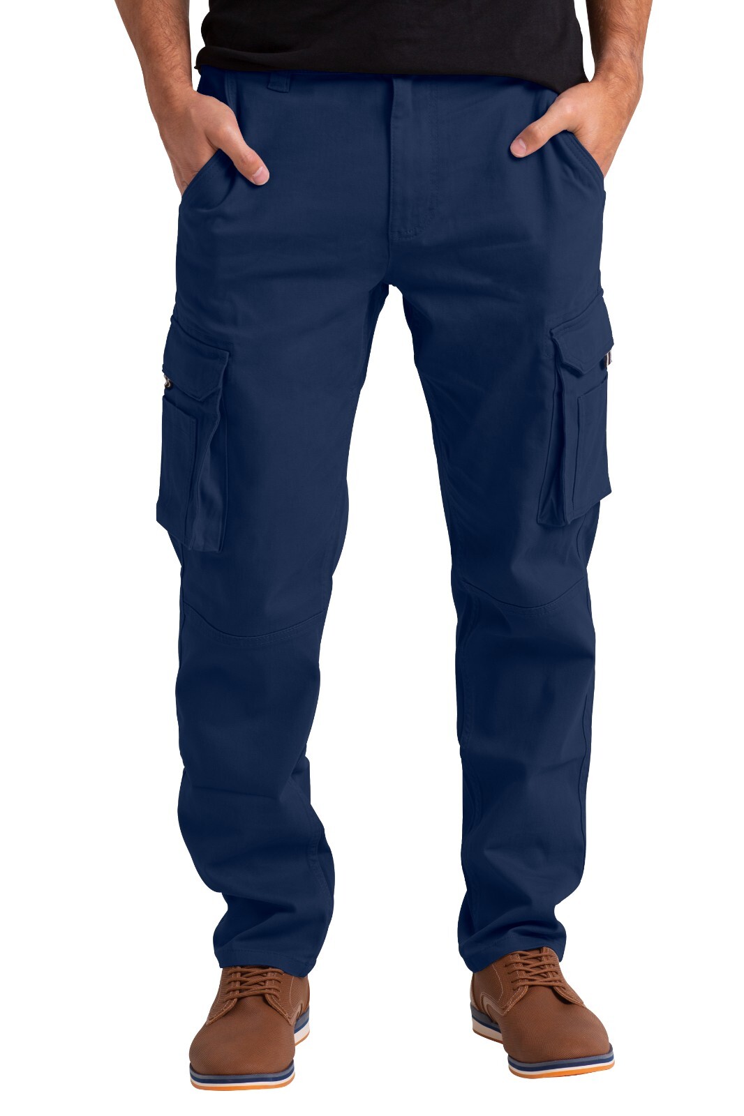 Men's Flex Cargo Trousers Heavy Duty Stretch Casual Pants