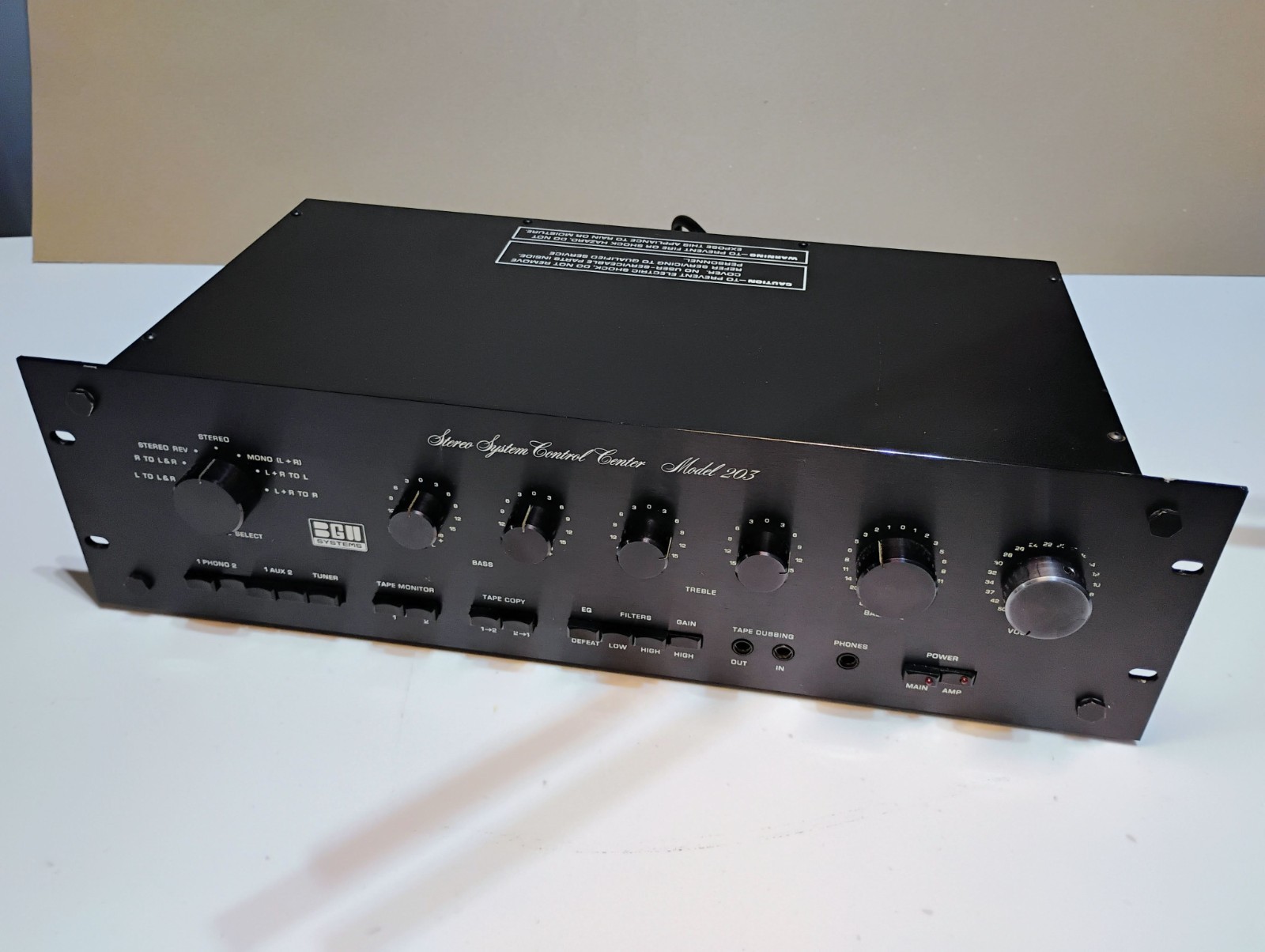 BGW 203 preamplifier (Serviced/Restored/Recapped)