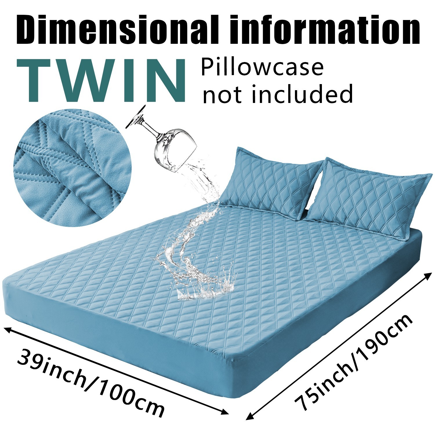 Super soft waterproof mattress cover, layered design, comfortable and durable