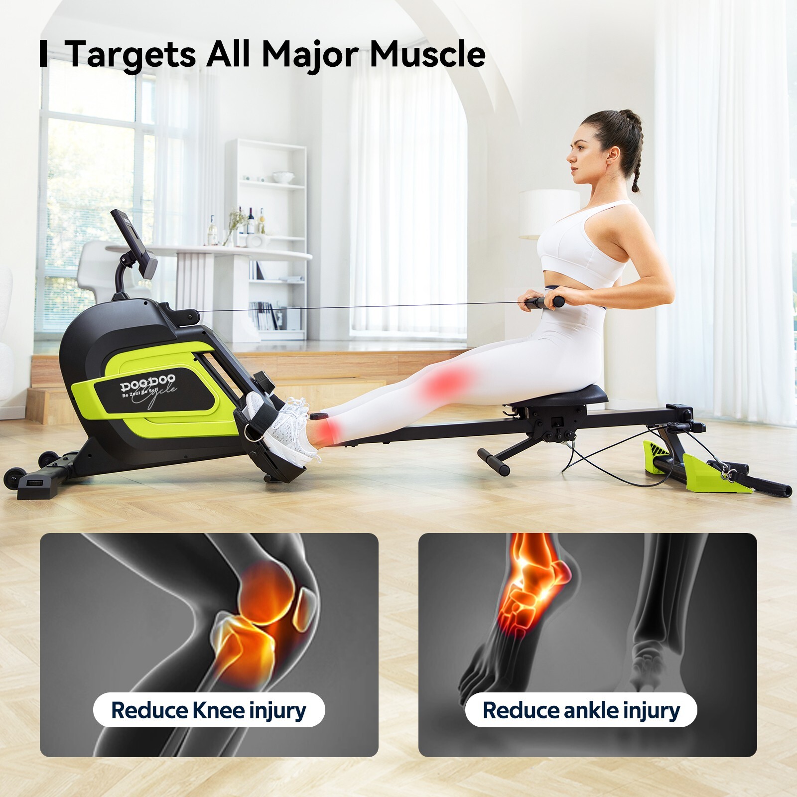 Magnetic Row Rowing Machine Concept 2 Rower Cardio Home Gym Exercise Equipment