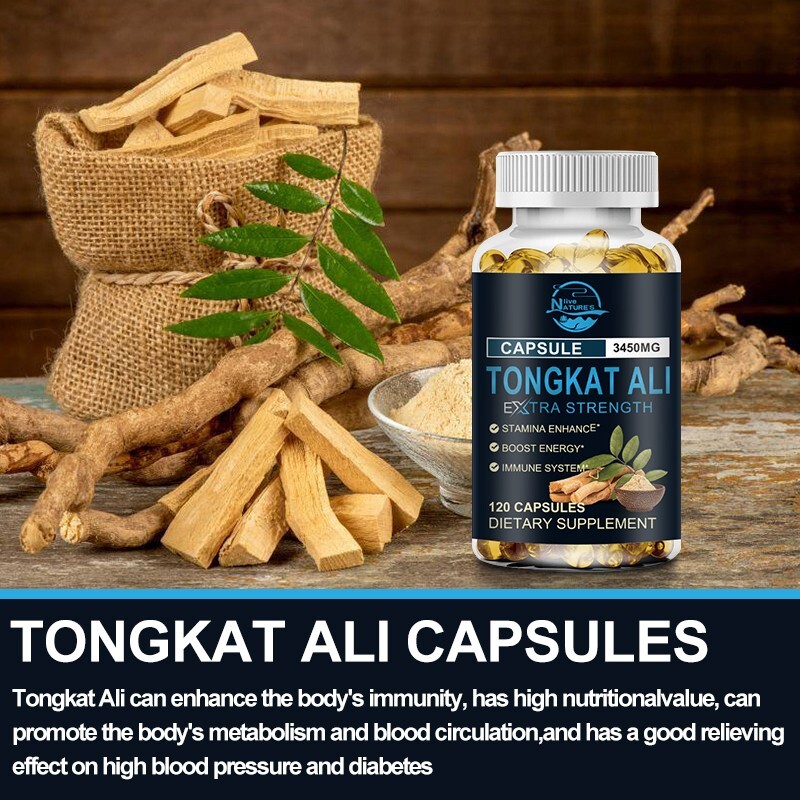 120 Capsules 3450MG Tongkat Al LONGJACK GRADE A STRONGEST ROOT EXTRACT 200:1