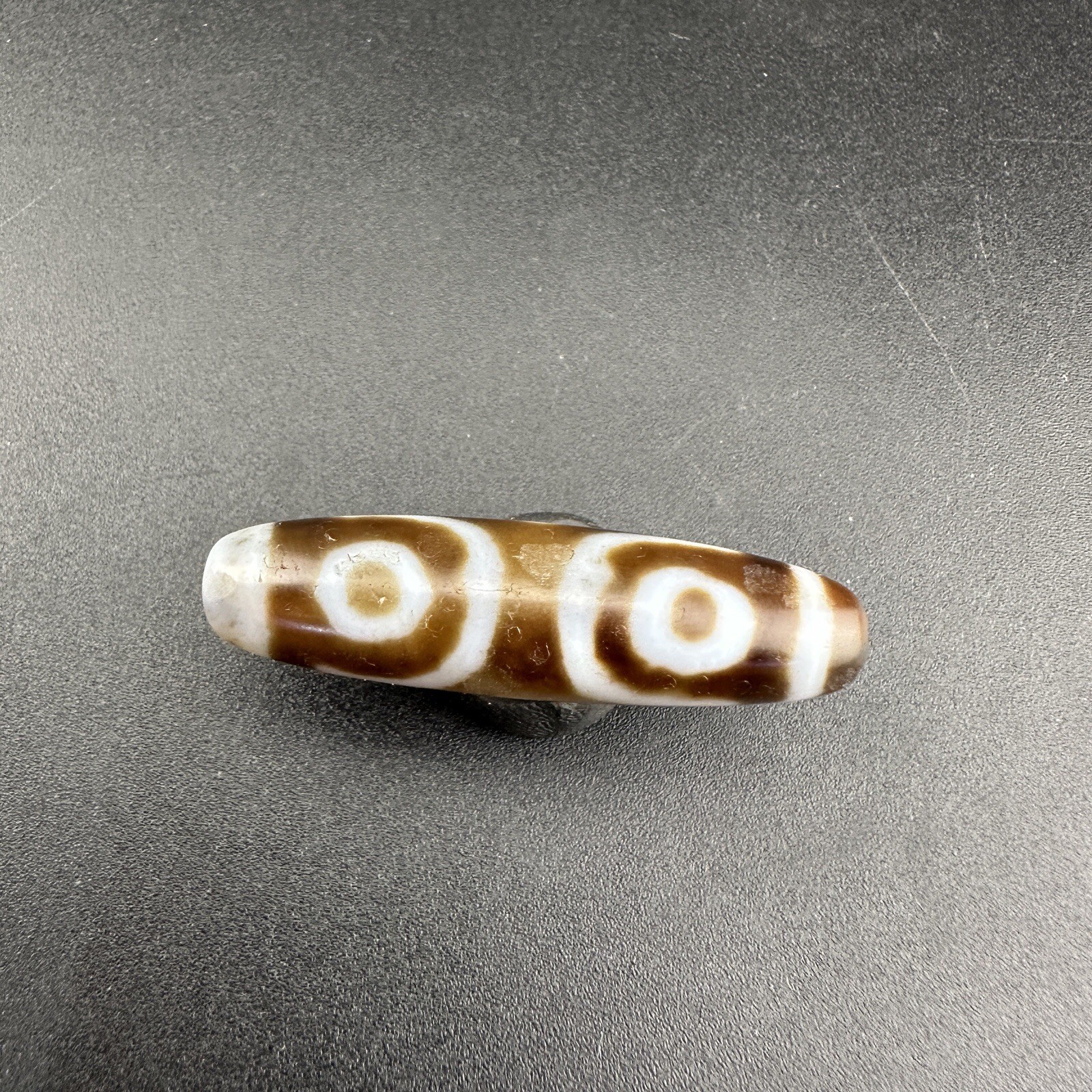 Rare Himalayan Tibetan 3 Eyes Agate Dzi Bead Amulet Rare