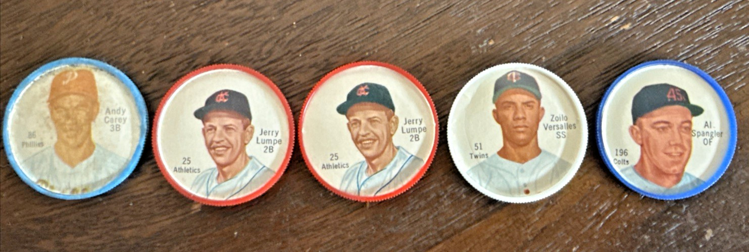 1962/1963 Salada Tea Junkett Baseball Coins Lot 32 Kaline Aaron Robinson Wilhelm