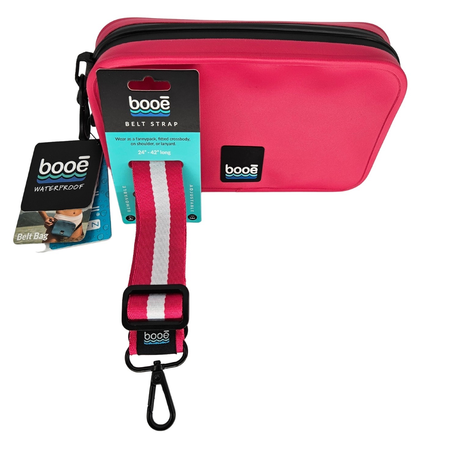 Booe Waterproof Belt Bag + Upgraded Adjustable Belt Strap
