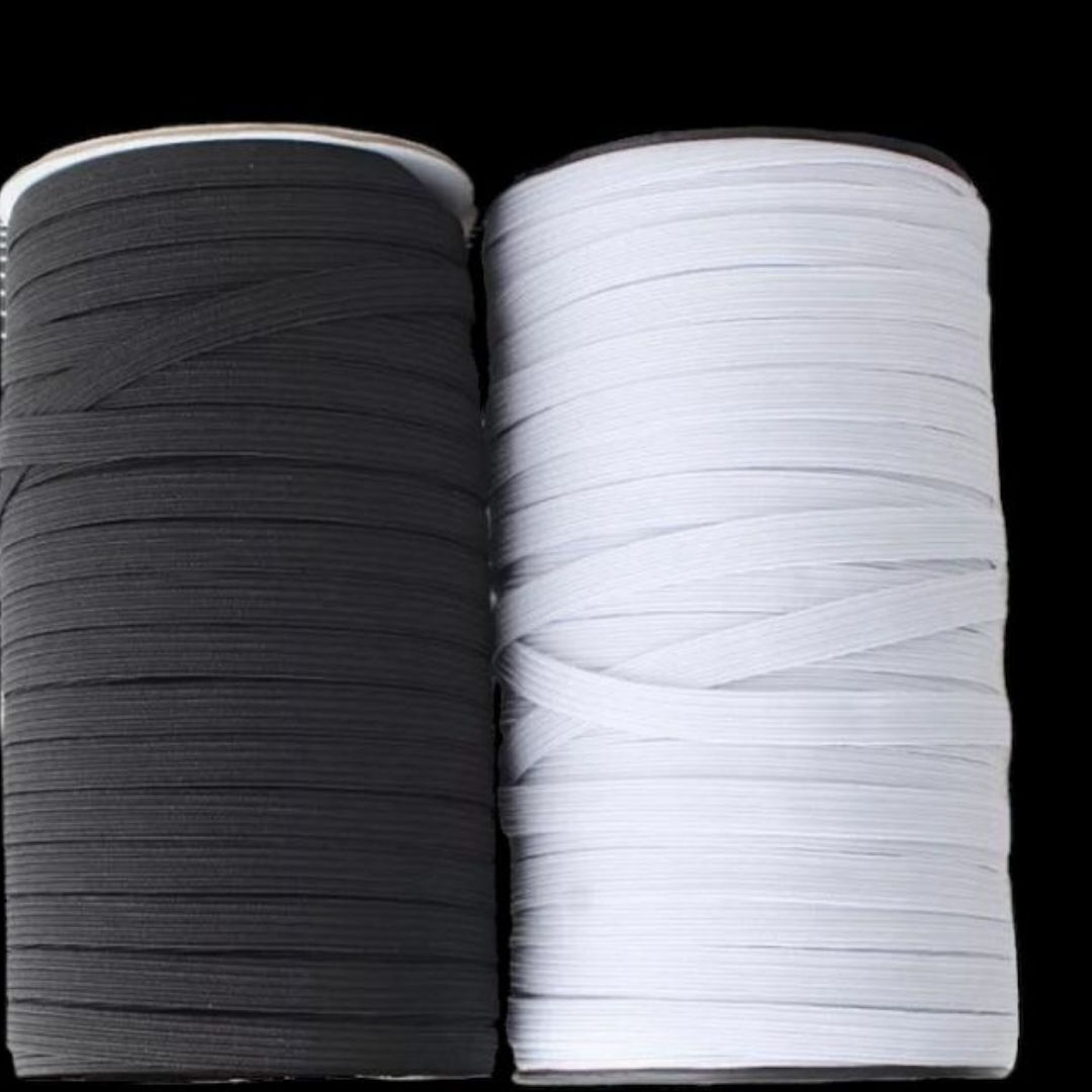 Premium Elastic Bands for Sewing 5/16″ Width (8mm) White and Black 220YD By ROLL