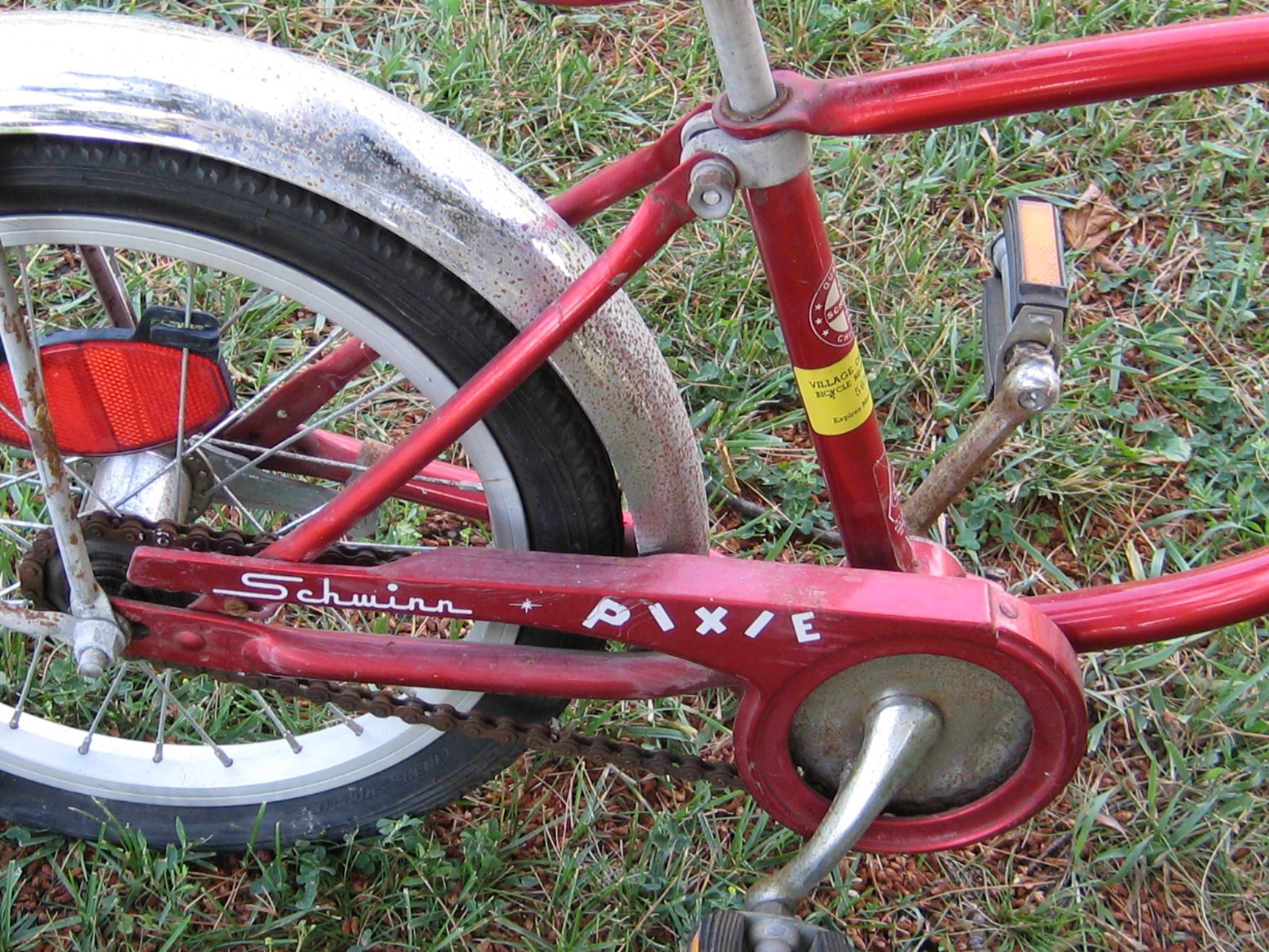 Vintage Schwinn Red Pixie Kids Bike Bicycle Original needs tires