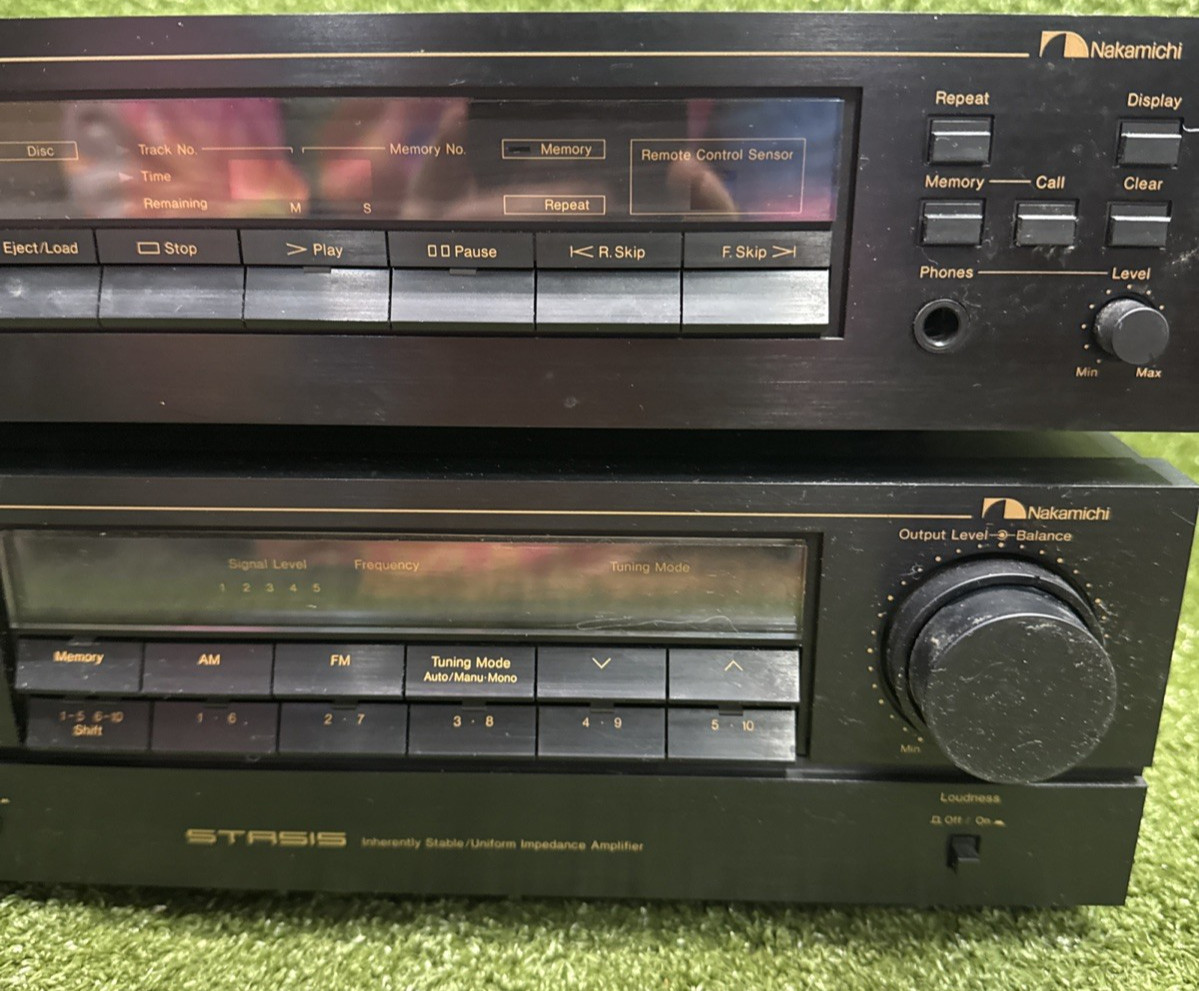 Vintage 80’s Nakamichi Stereo Receiver & CD Player Bundle SR-3A & OMS-2A WORKS!