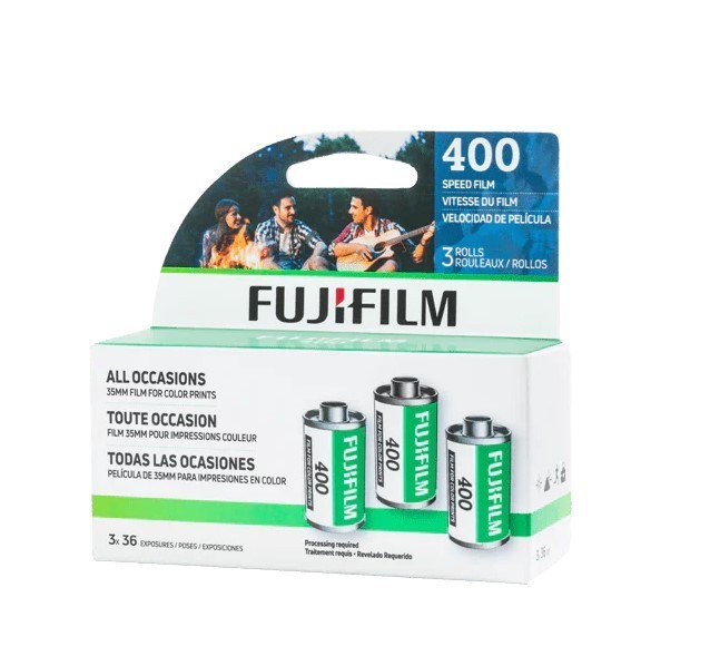 Fujifilm 400 Color Print 35mm Film, 36 Exposure Roll, 3 Pack