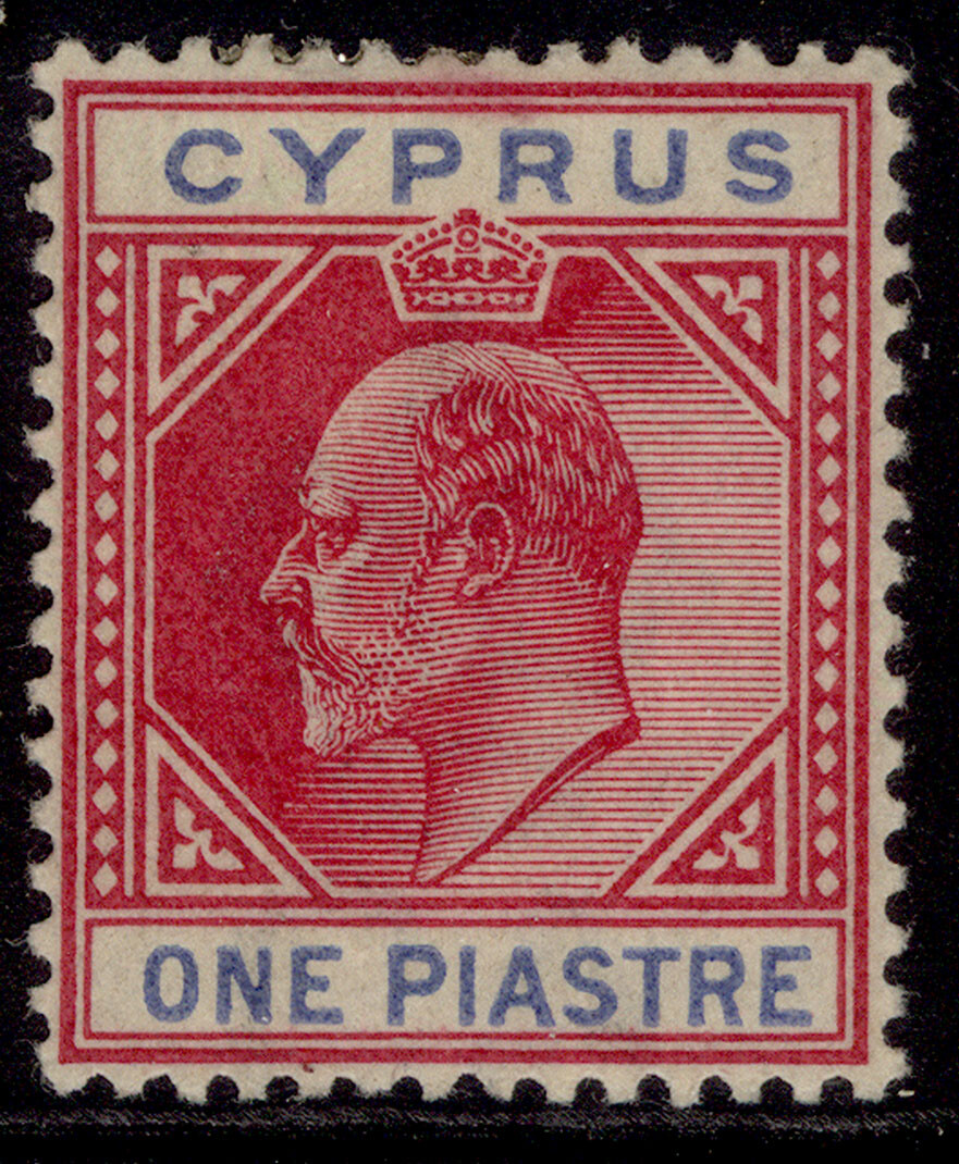 CYPRUS EDVII SG52, 1pi carmine & blue, M MINT. Cat £42.