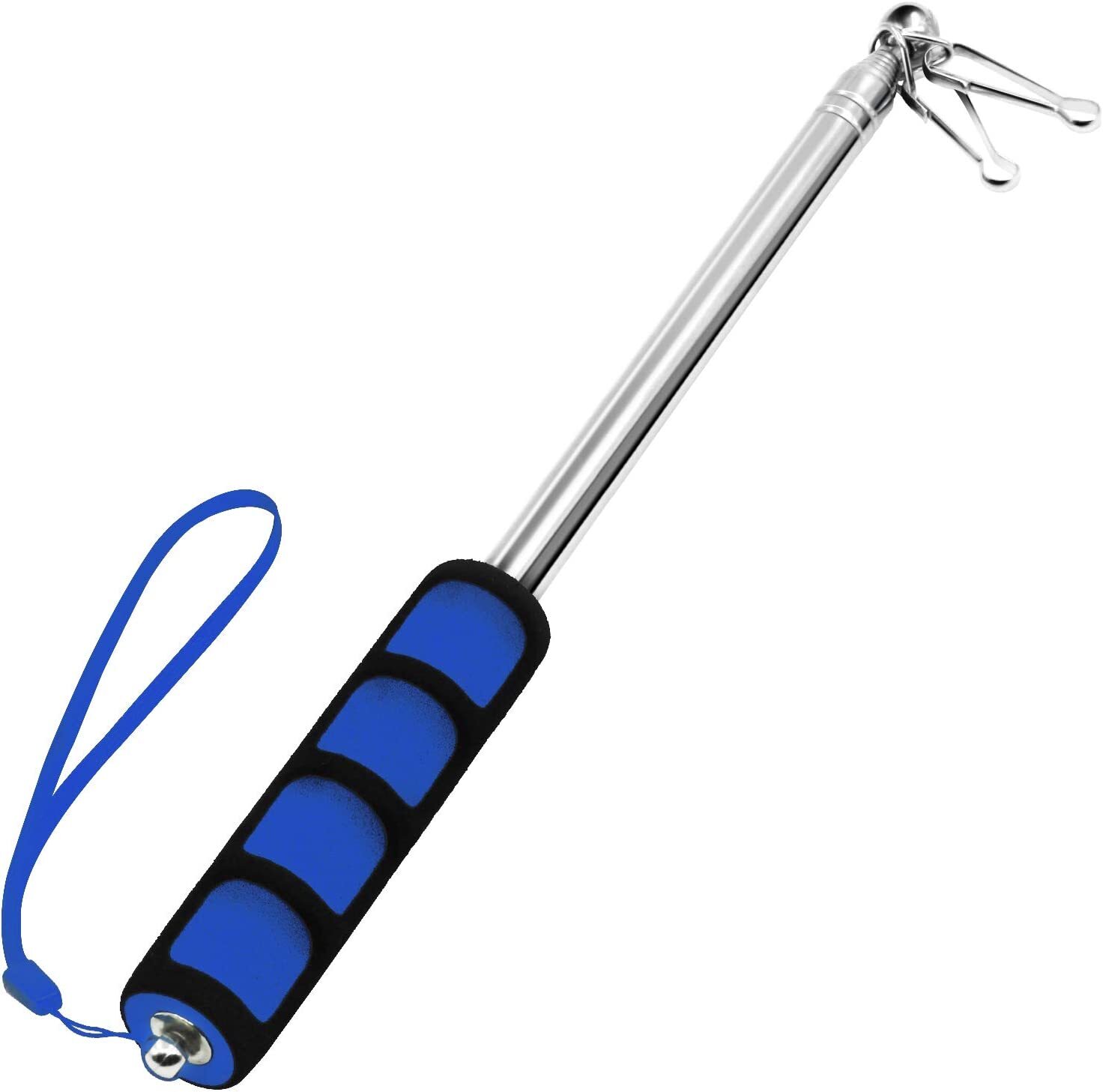 Anley 5 Ft Blue Telescopic Handheld Flagpoles - Extendable Collapsable Flag Pole