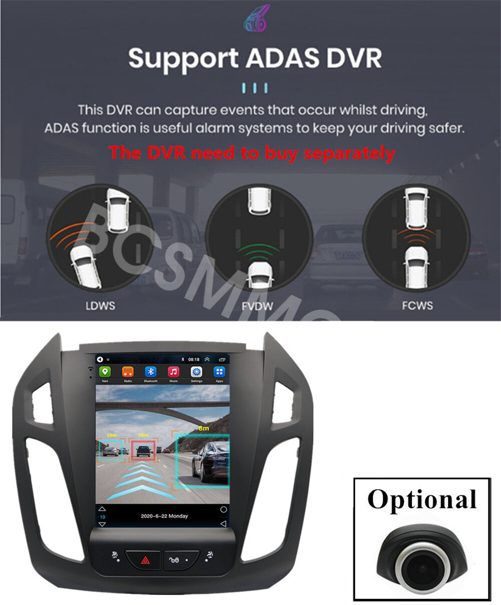 Fit For Ford Transit Connect 2014-2018 For Carplay Stereo Car Radio BT FM W/CAM