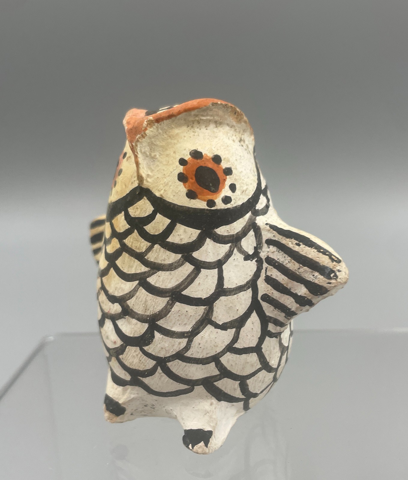 cute vintage Acoma Pueblo New Mexico pottery owl Native American Indian Art