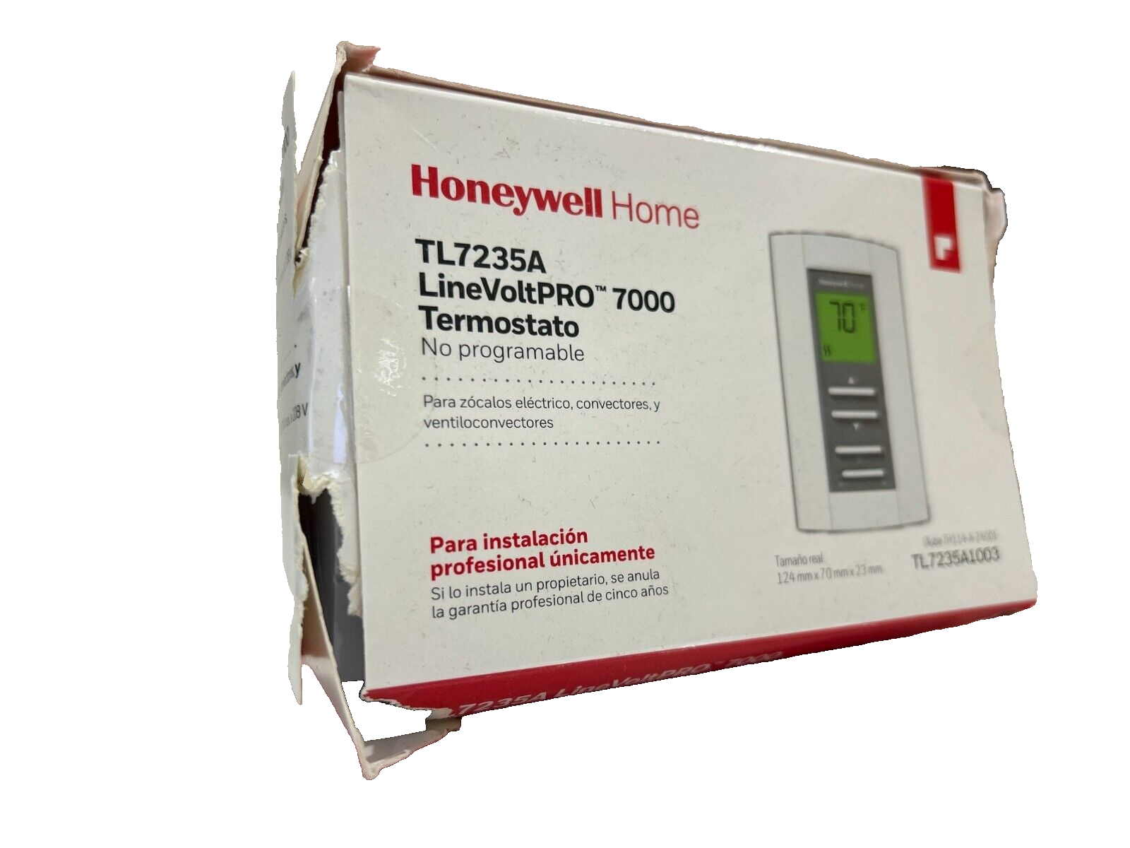 Honeywell TL7235A1003 LineVoltPro Digital Electric Heat thermostat (Damaged Box)