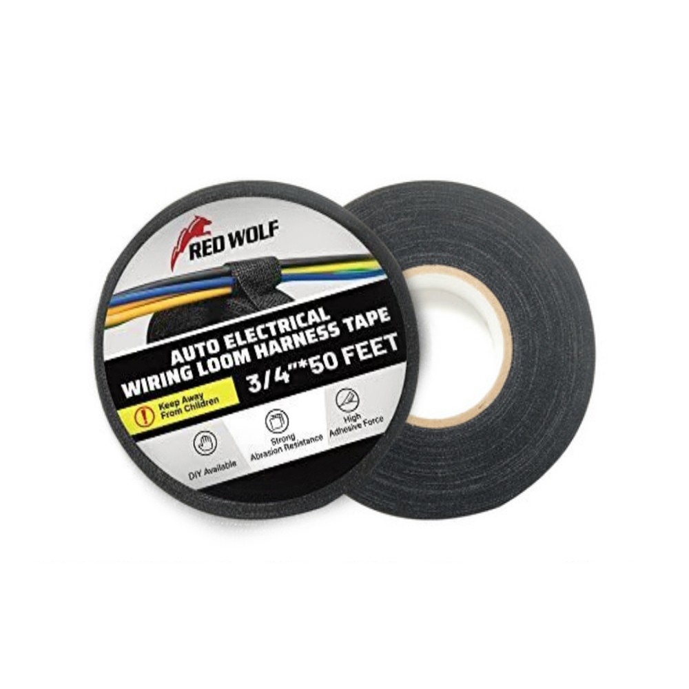 2 Rolls Wire Harness Tape Felt Cloth High Temp Electric Insulation Adhesive Tape