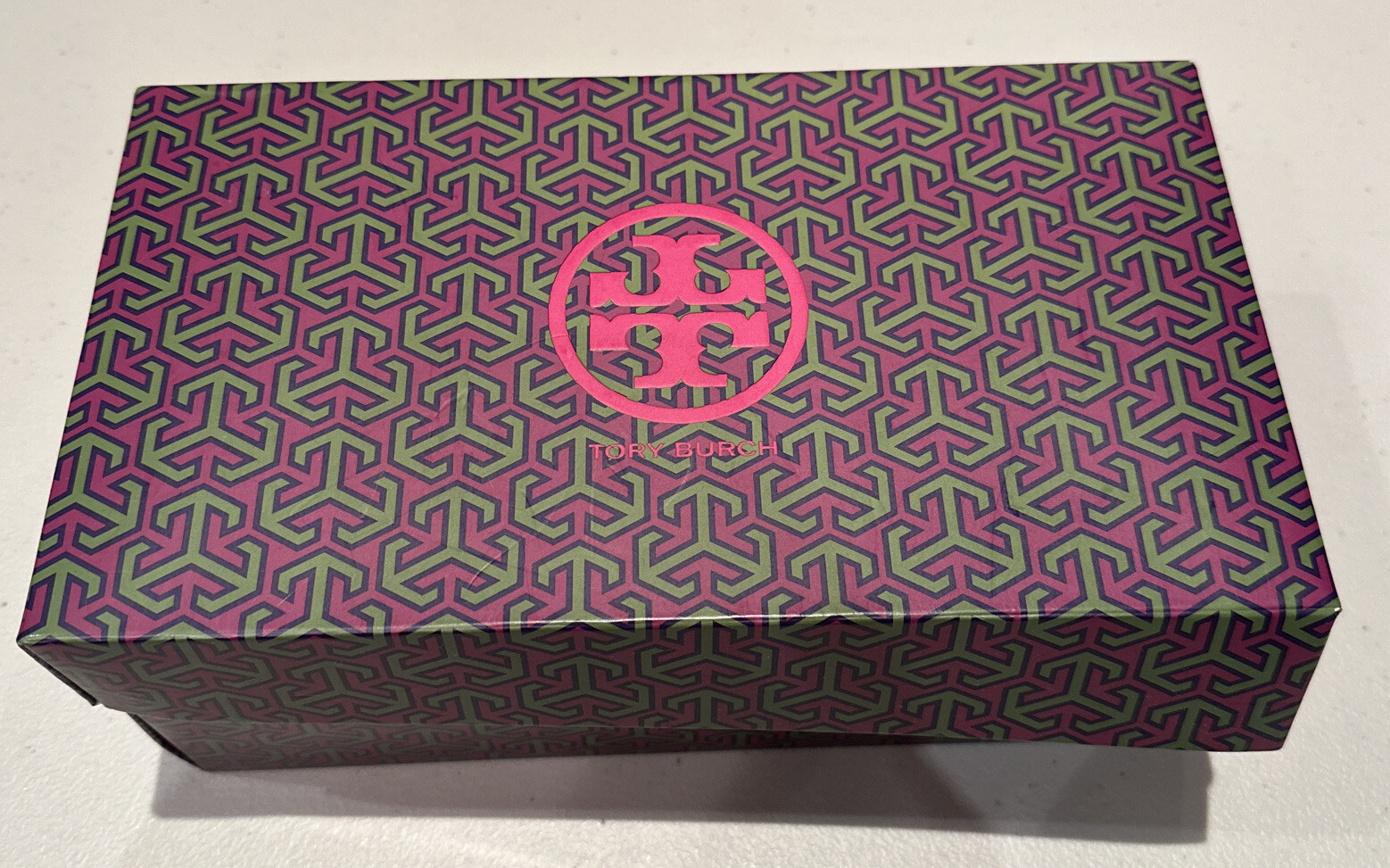 Tory Burch Purple TB Logo Empty Shoe Box Gift Box Good Condition