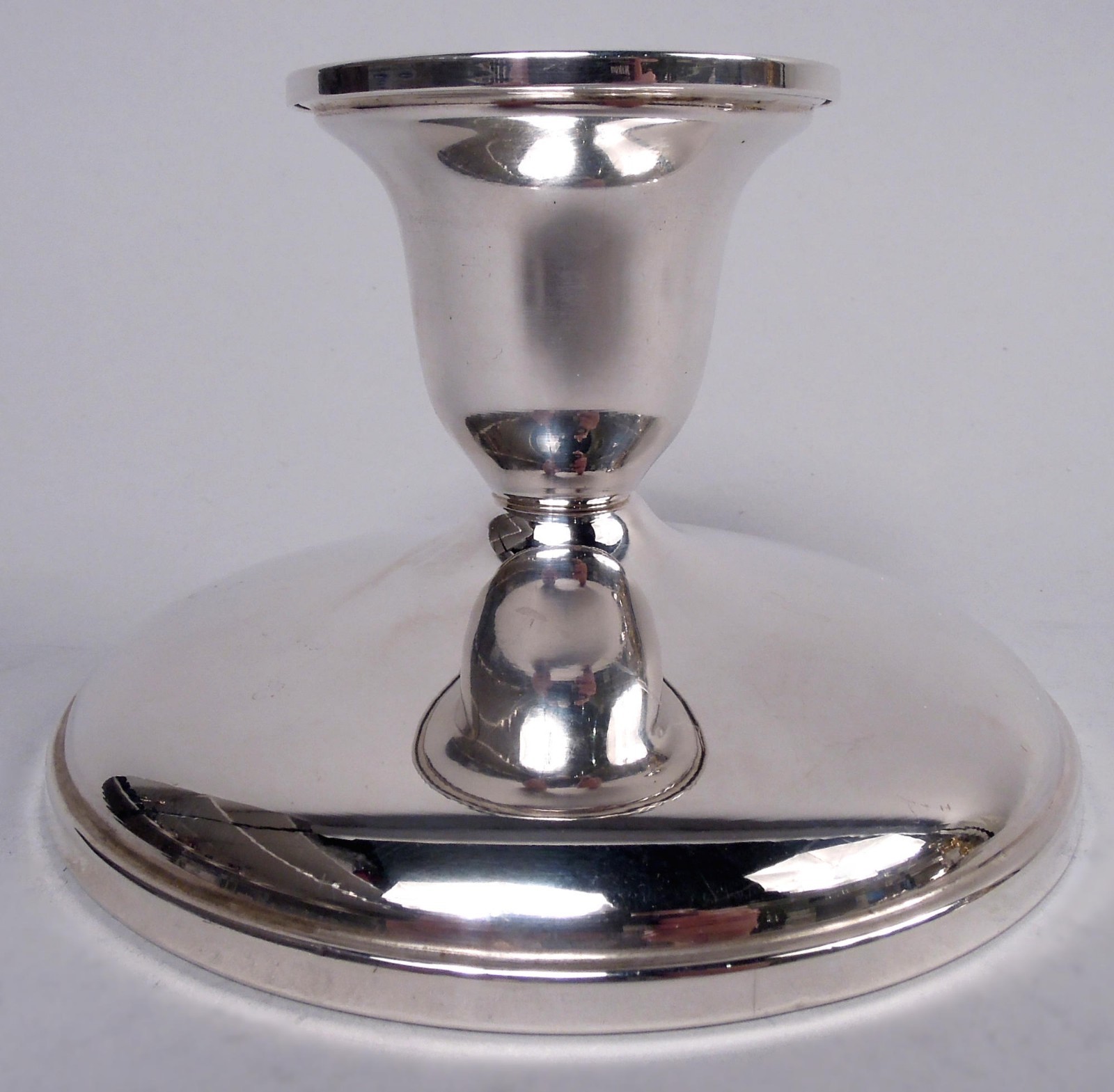 Fisher Candlesticks 818 Midcentury Modern Low American Sterling Silver