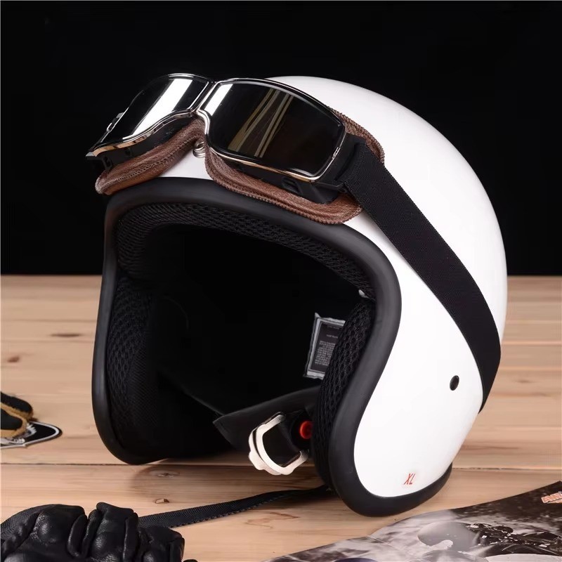 New Motorcycle Goggles Fit Over Glasses For Men Vintage Leather Riding Glasses**
