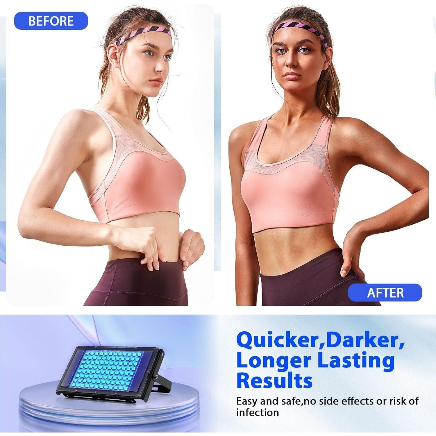 UV Tanning Lamp Solarium Light Pro hysiotherapy Lamp Home 460 & 480 NM Tanning