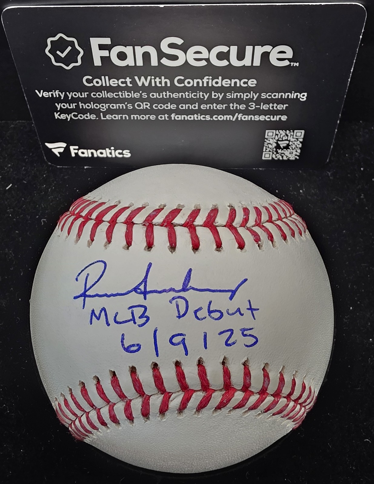 Red Sox ROMAN ANTHONY "MLB DEBUT 6-9-25" Signed Auto Autograph Baseball COA