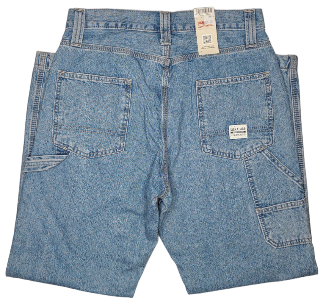 Signature By Levi Strauss & Co. #11588 NEW Men's 100% Cotton Carpenter Jeans