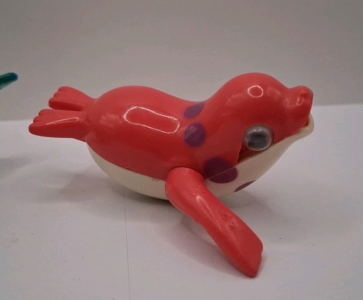 Vintage Tomy Wind Up Toys Lot Of 3 - Alligator, Seal, Teapot