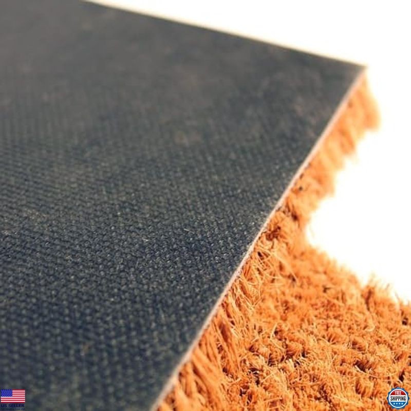 Mardi Gras Masks Doormat 100% Coir Coconut Husk 18"x30" Thick Durable Entryway