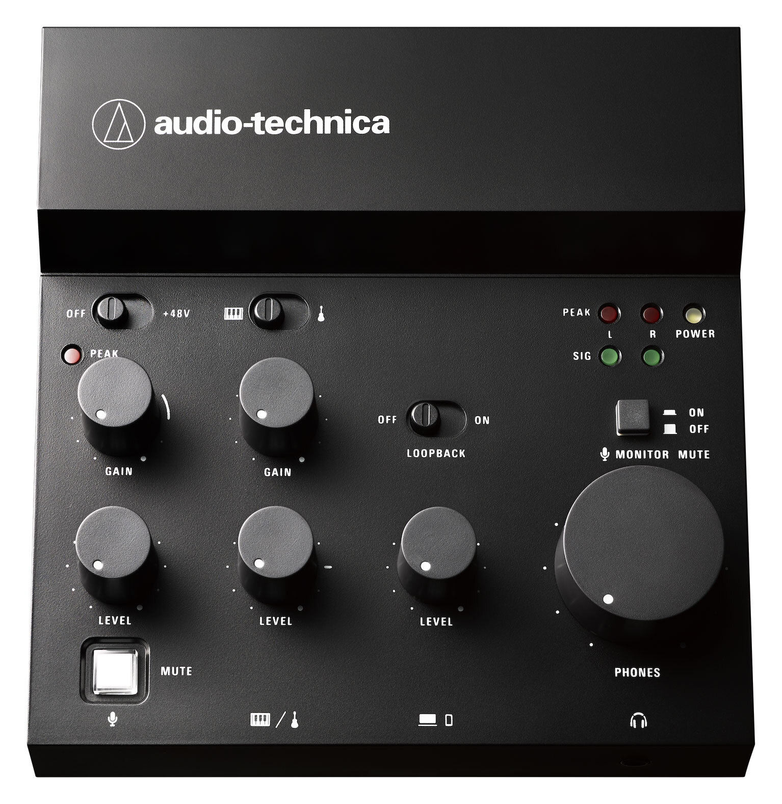 Audio Technica AT-UMX3 USB Audio Mixer - Plug-and-Play, Live Streaming Ready