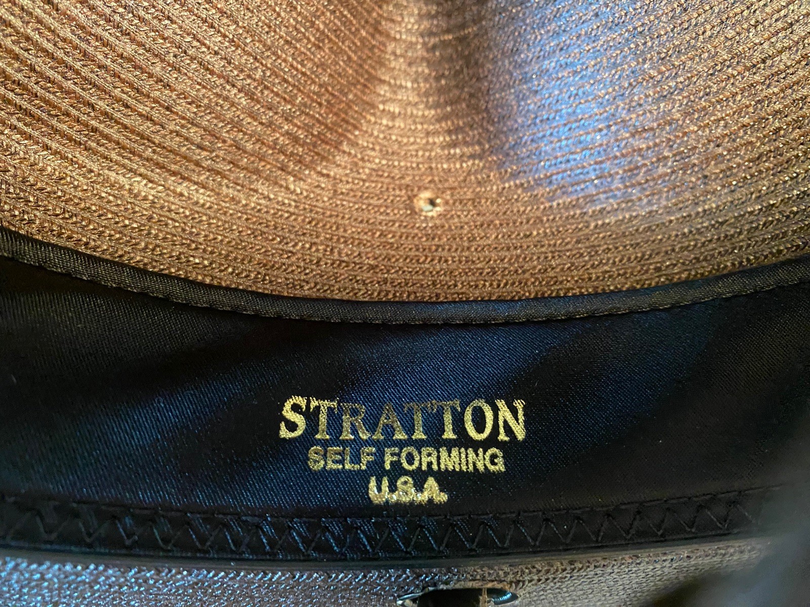 Stratton Form Fitting Straw Campaign Hat w/Strap w/Box 7 1/4