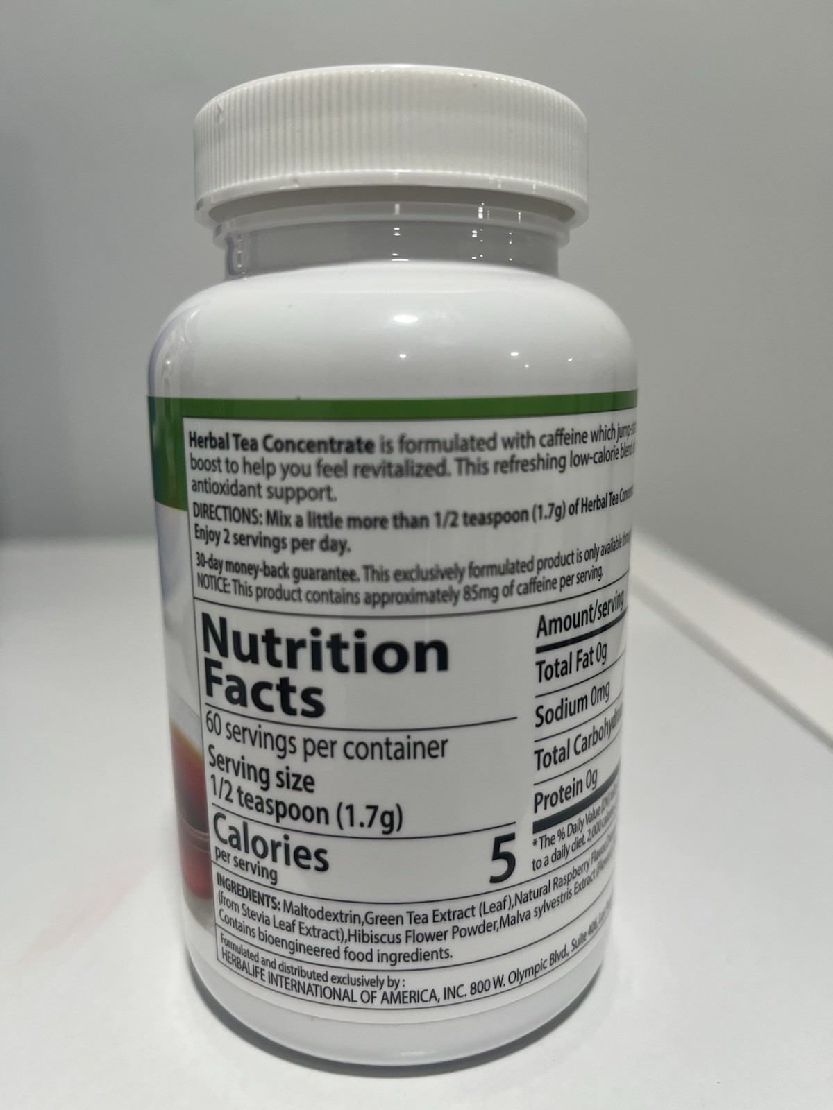 herbalife herbal tea concentrate raspberry 3.6 oz