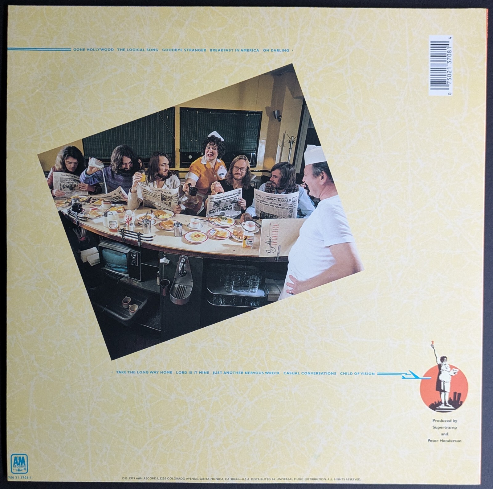 1979 Roger Hodgson Autographed Record Supertramp Album Cover Signed Jacket JSA