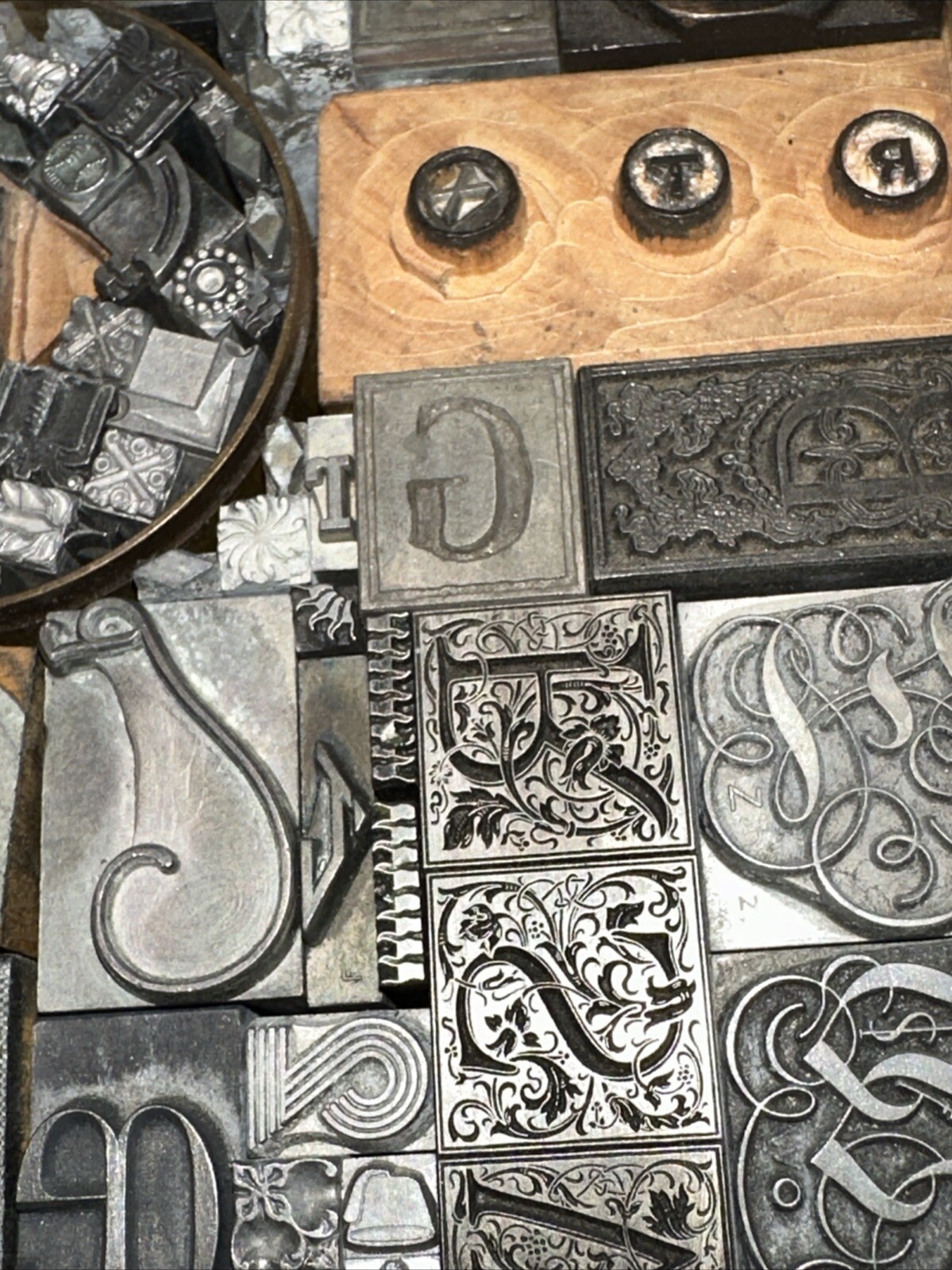 Printing Blocks Ornamentals Borders Dingbats. Wonderful Variety!! #D Beautiful!