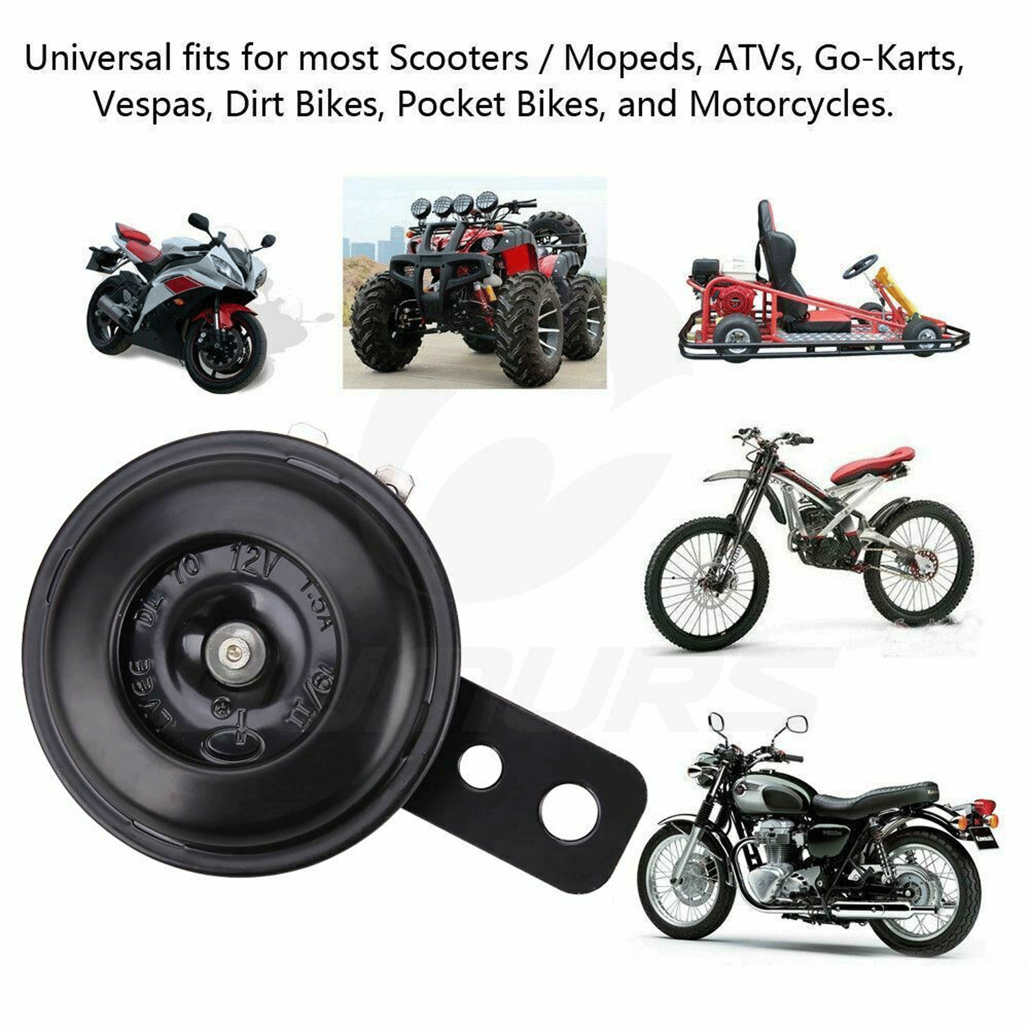 HORN 12V Waterproof Loud 105dB Universal Motorcycle Car UTV ATV Boat Auto Bike