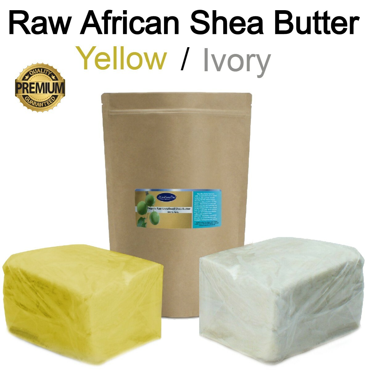 Raw African Shea Butter - 100% Pure Unrefined Natural Organic From Ghana Bulk