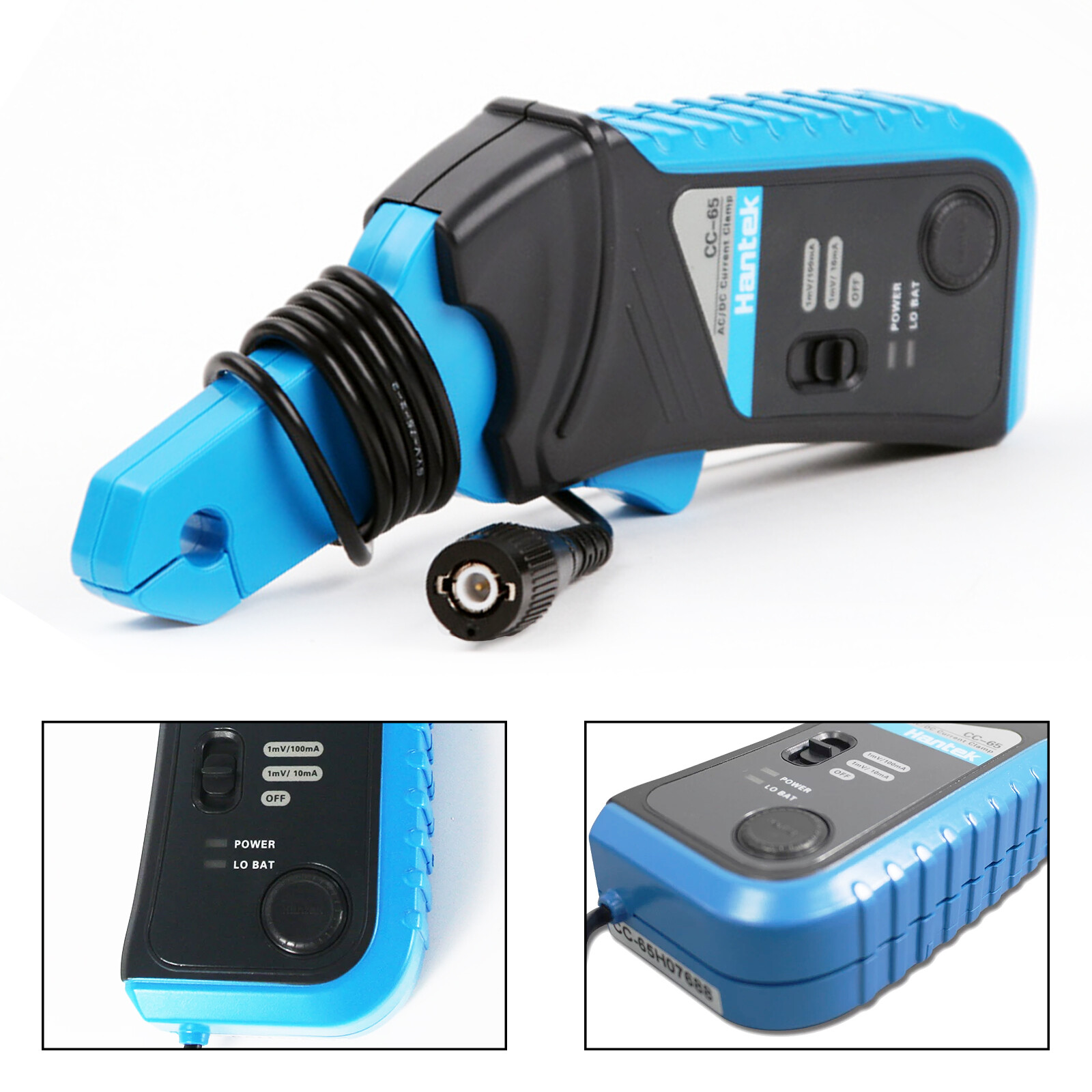 Hantek CC65 AC/DC Digital Current Clamp Meter with BNC Connector 20KHz 65A