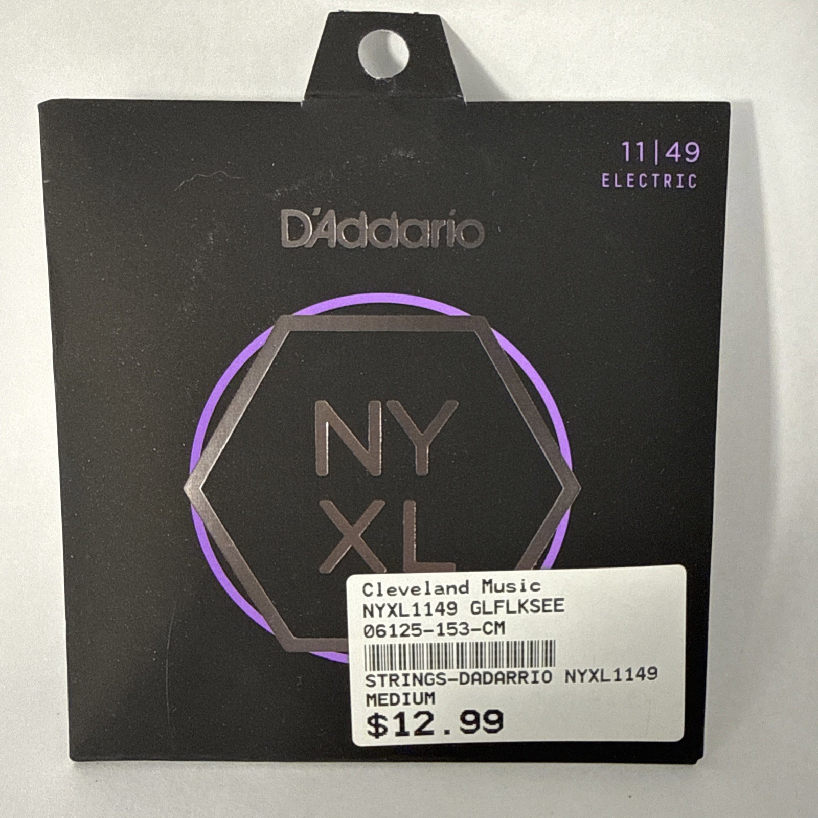 D'Addario NYXL1149 Electric Guitar Strings 11-49 Medium