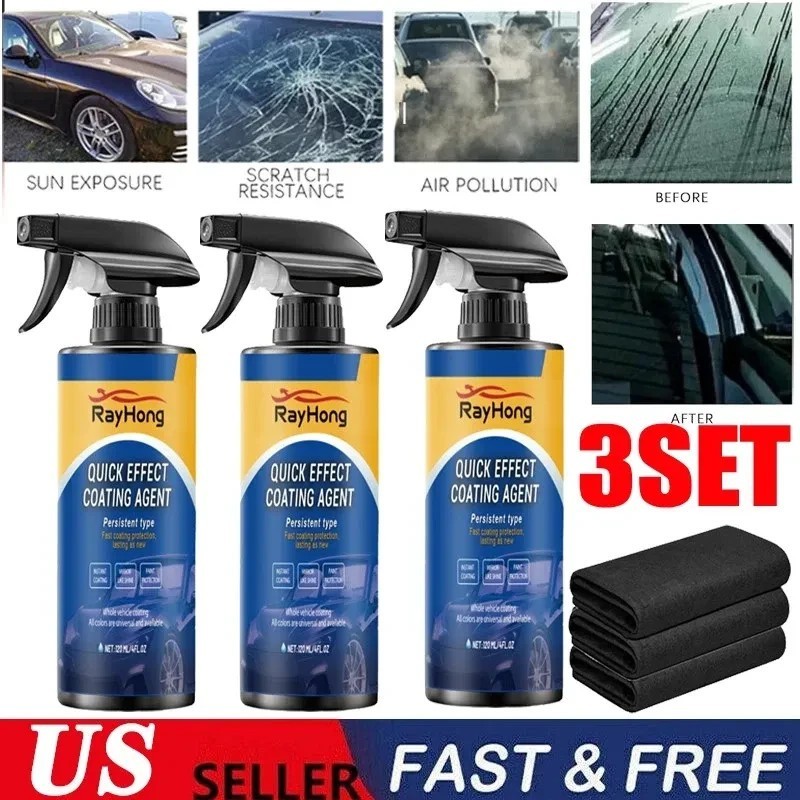 Car Coating Spray,Quick Effect Coating Agent,Car Scratch Wax Polish Spray Liquid