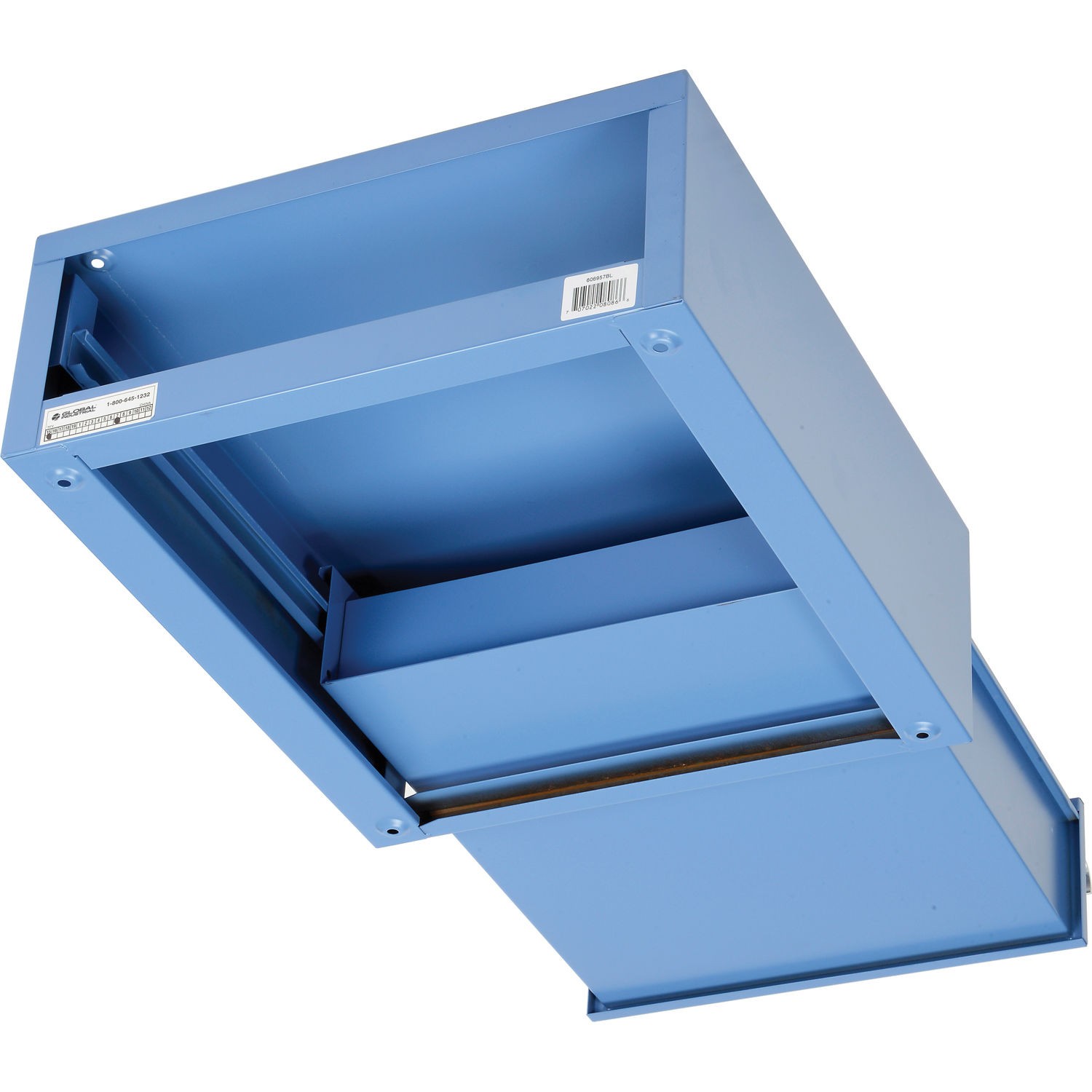 Global Industrial Steel Drawer W/ Cylinder Lock 17-1/4"W x 20"D Blue