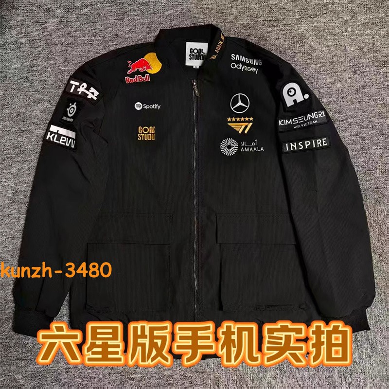 2025 T1 Team World Championship Black Jacket Faker SIX STAR Embroidered Jacket